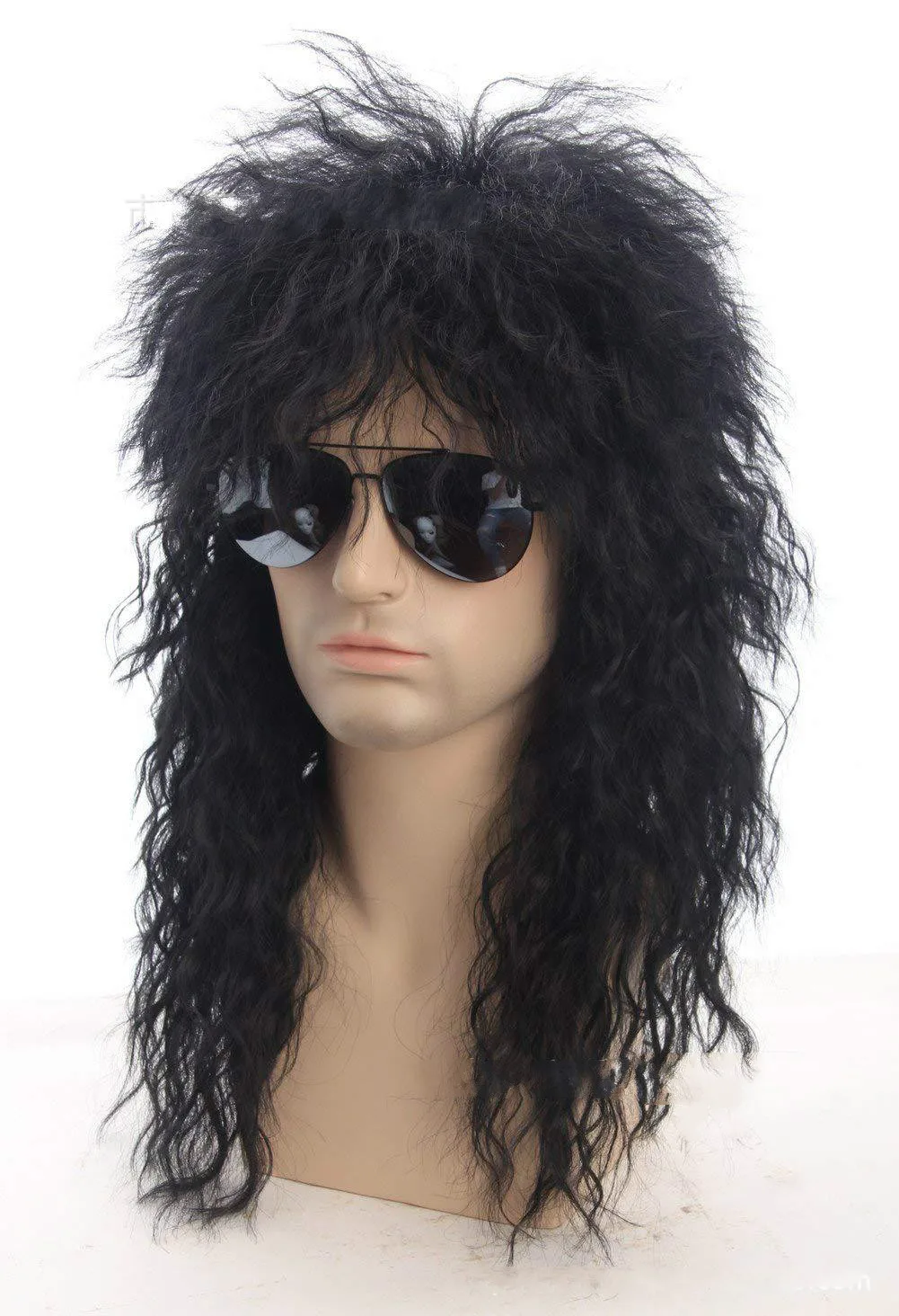 70s 80s Halloween Party Costumes Rocking Men Curly Synthetic Hair Punk Metal Rocker Disco Mullet Cosplay Hair