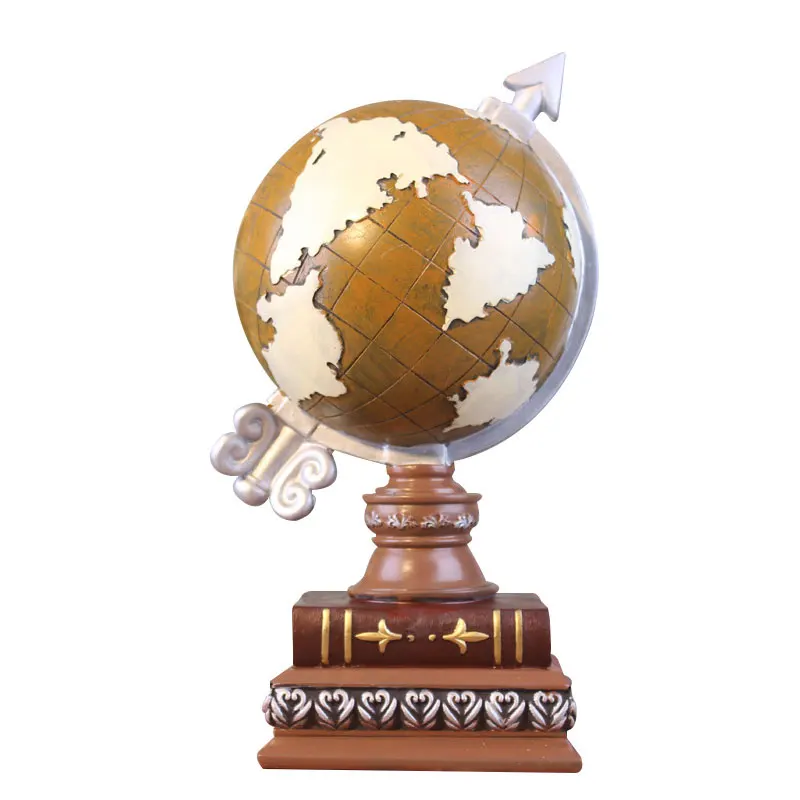 

Vintage Resin Globe With Book Crafts Model Home Accessories Resin Miniature Garden Decoration Globe Decor Home Decor Table Globe
