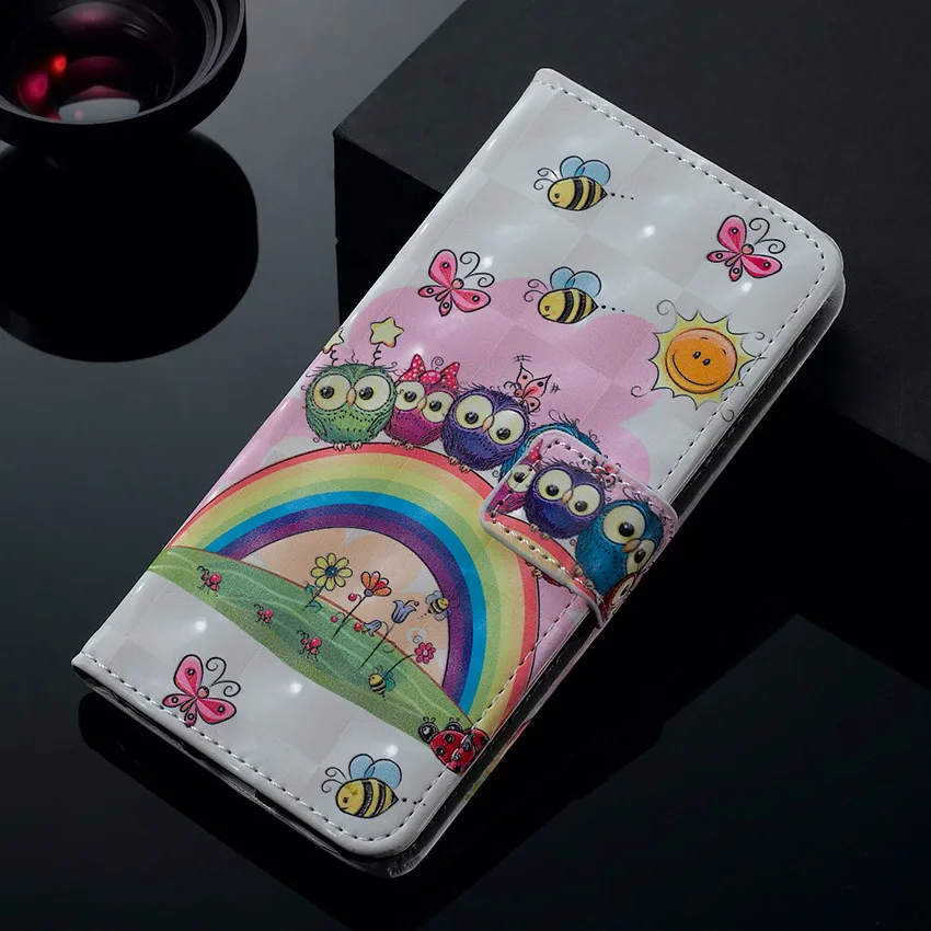 Sunjolly для Huawei P8 Lite 2017 3D рельефный чехол из искусственной кожи телефона кошелек