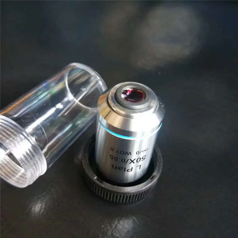  Metal 50x Achromatic Infinity Plan Metallurgical Microscope Objective Lens Long WD Working Distance