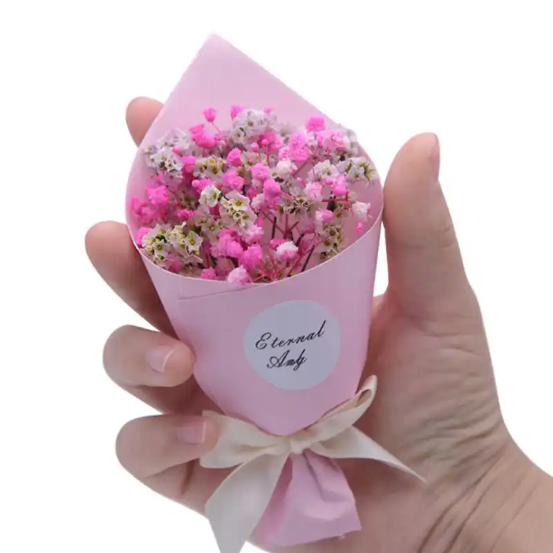 1 個ミニカスミソウドライフラワーブーケクリスタル草写真小道具イベントドアギフトミニ花束写真プロップ Artificial Dried Flowers Aliexpress
