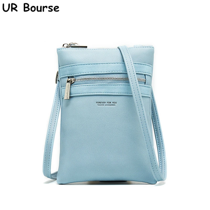 

UR BOURSE Women's PU Leather Shoulder Bag Korean Shoulder Purse Female Zipper Large-capacity Wallet Mobile Phone Bag Card Holder