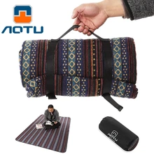 AOTU Прочный Холст Полосатый коврик для кемпинга покрывало для пикника на природе палатка матрас сложенный Портативный Мешок Пляжный коврик влагостойкий коврик