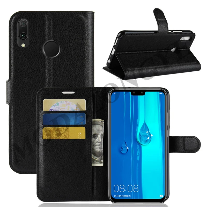 Чехол для Huawei Y9 2019 дюйма роскошный чехол из искусственной кожи телефона 6 5 дюймов