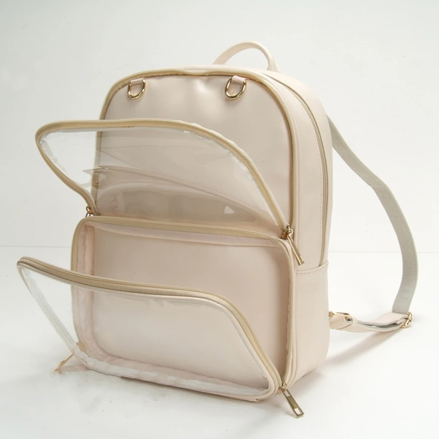Kawaii прозрачный Itabag женские рюкзаки Harajuku ПВХ Желе карамельный цвет Школьные Сумки Книга сумка для девочек подростка PU