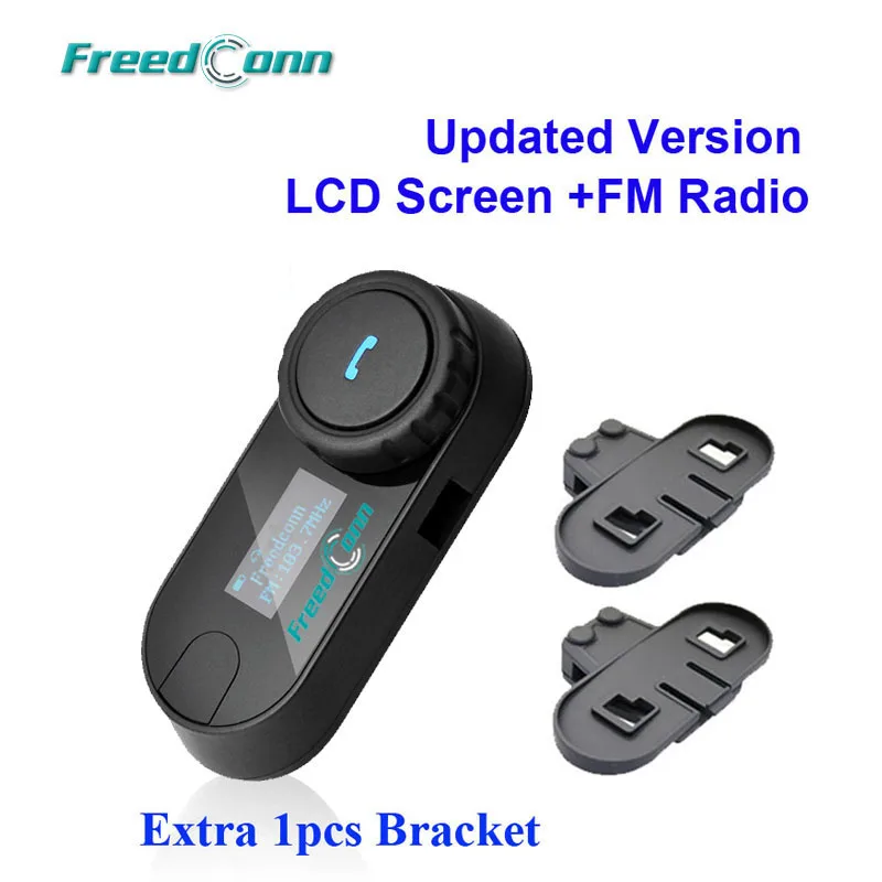 

Free Shipping!!Original FreedConn Brand Bluetooth Motorcycle Helmet Intercom Headset with LCD Screen FM Radio+Extra 1pcs Bracket