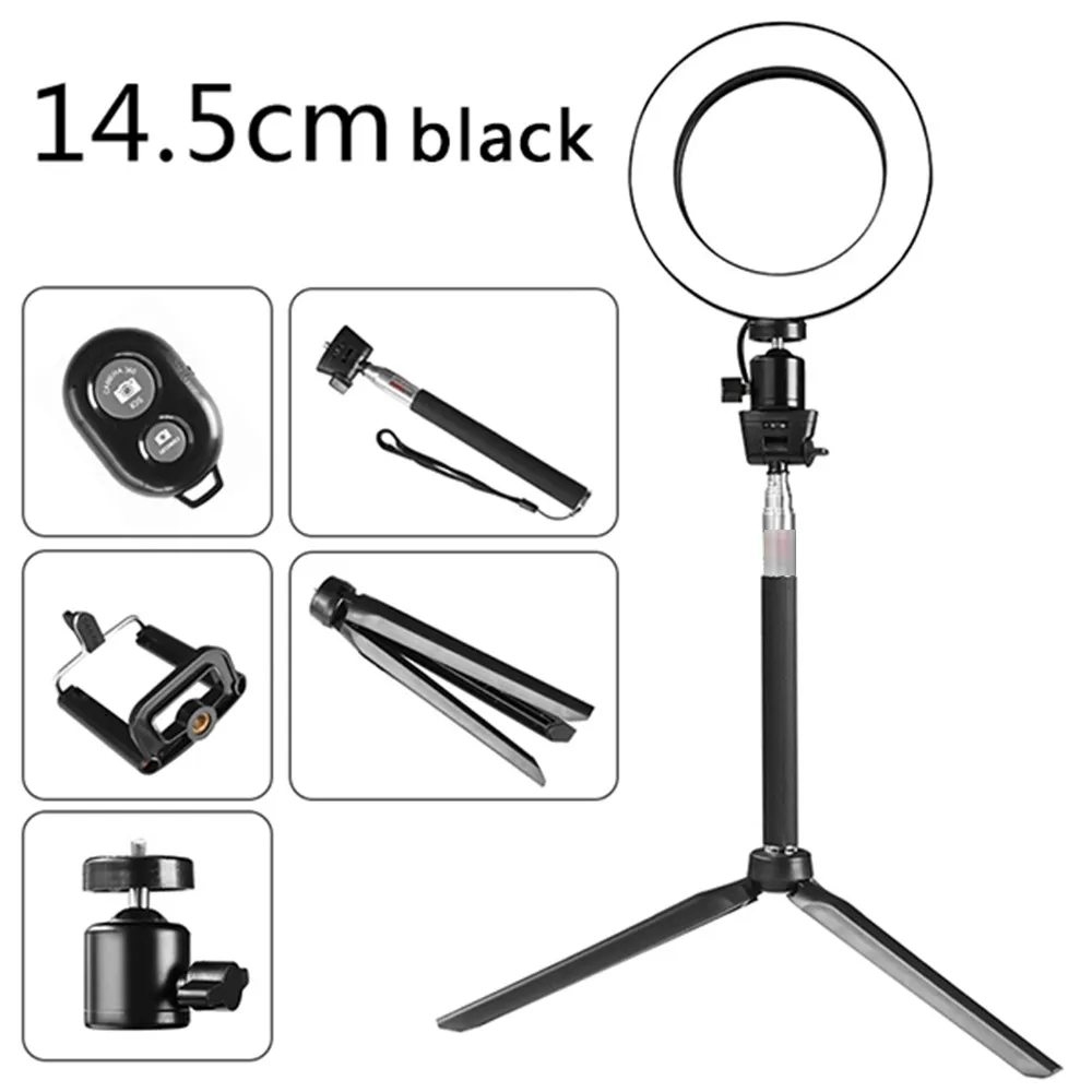 

Selfie Lamp Fill Light 64 LED Ring Light Round Selfie Camera Lamp Remote Control 10 Levels 360 Rotatable Angle for Live Show