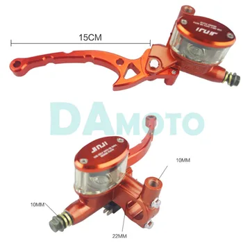 

Universal Motorcycle Main Cylinder Reservoir Hydraulic Brakes Regulator Lever CNC M10 Couple