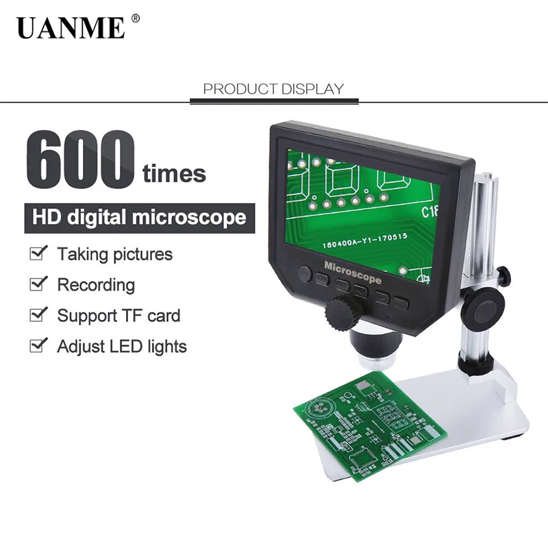 UANME Digital Video Microscope 600X 4.3