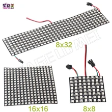 DC5V 8*8/16*16/8*32 см Pixel WS2812B светодиодный полноцветный цифровой гибкий индивидуально адресуемый гибкий RGB дисплей