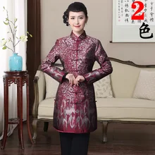 National Chinese Dust Coat Women’s Silk Satin Long Jacket