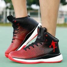 Мужские баскетбольные кроссовки с высоким берцем; дышащие Нескользящие баскетбольные ботинки; спортивная обувь Jordan; спортивная обувь для тренировок