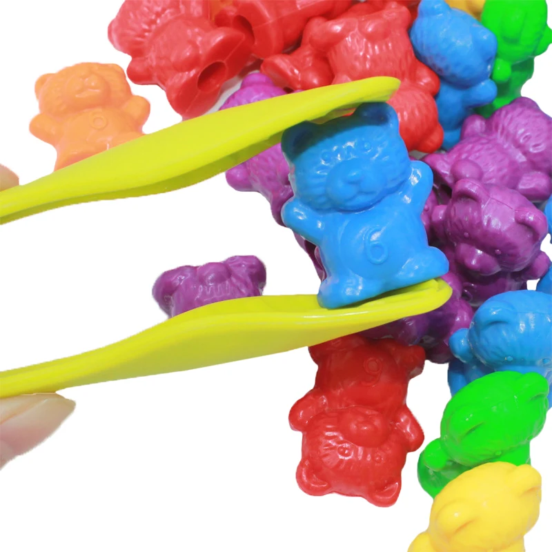 Children Early Learning Montessori Education Bear Digital Cognitive Toys Hand Brain Coordination Bear Set Teaching Aids Toy Gift