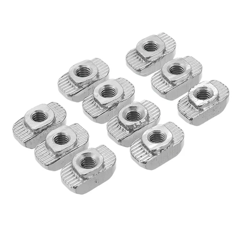 

50pcs/set M4 Carbon Steel T-nut T Sliding Nut Block for 3030 Series Aluminum Profile Fastener Hardware