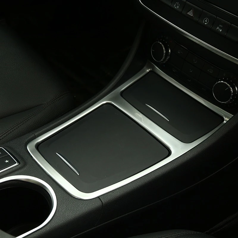 Car Styling Chrome центр хранения коробка отделкой пепельница рамка для Mercedes Benz CLA GLA