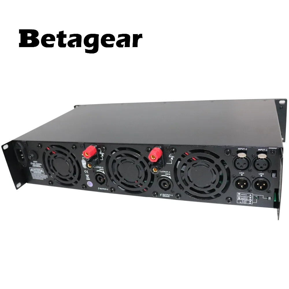 Betagear AMP1500 Pro сценический усилитель мощности 1500 Вт+ 1500 Вт усилитель мощности 2300 Вт* 2@ 4 Ом сабвуферный усилитель переключатель мощности аудио