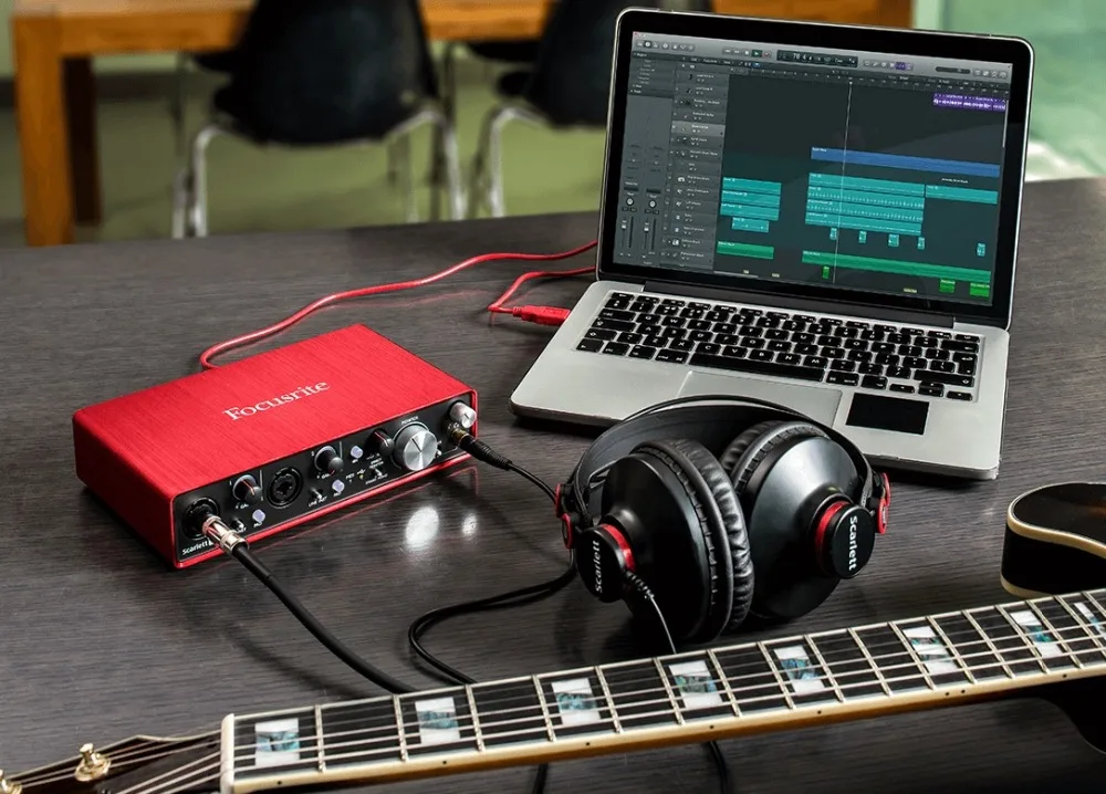 Модернизированный Focusrite Scarlett 2i4 II 2-го поколения 2 В/4 Выход USB аудио интерфейс звуковая карта для записи, аранжирования, live