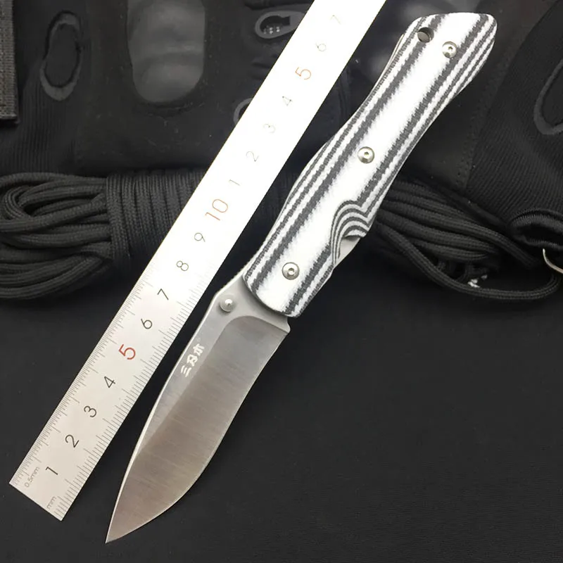 

Sanrenmu 9051 8Cr14Mov Blade Folding Knife G10 Handle Outdoor Hunting Camping Survival Utility EDC Pocket Knives Kitchen Tool