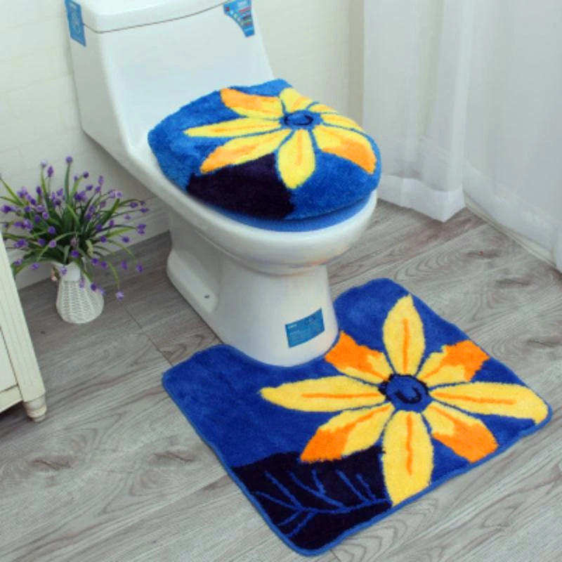 New Design thickening Sunflower European style Comfortable toilet seat cover O-ring Bathroom Mat Gift Potty Closestool Lid Cover