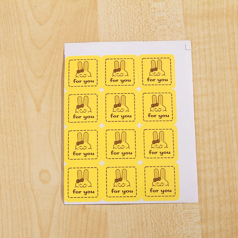 

Korean cute rabbit series FOR YOU baking decorative stickers stickers D3 a 12