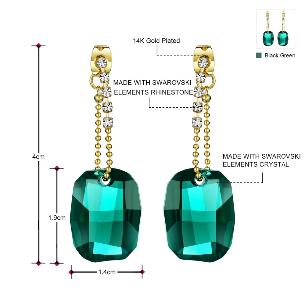 Neoglory Made With Swarovski Elements Crystal Chandelier Drop Neoglory Made With Swarovski Elements Crystal Chandelier Drop Earrings For Women 2018 New Indian Style Green Jewelry Ms In From