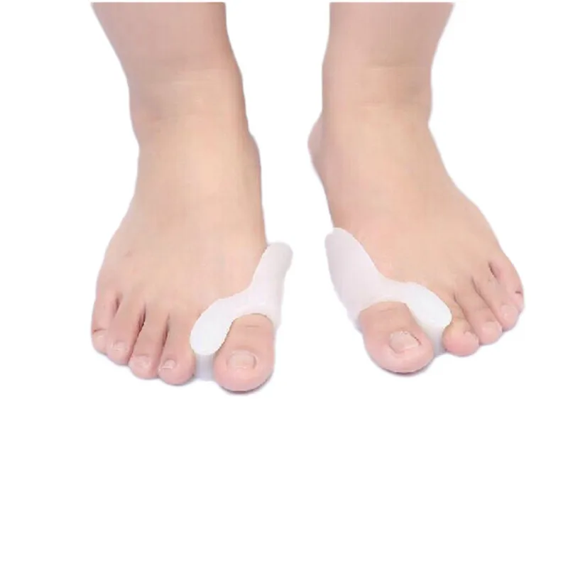 

2pcs Silicone Gel Nail Big Toe Separators Nail Care Orthotics Hallux Valgus Pain Relief Correction bunion toe separator Massager