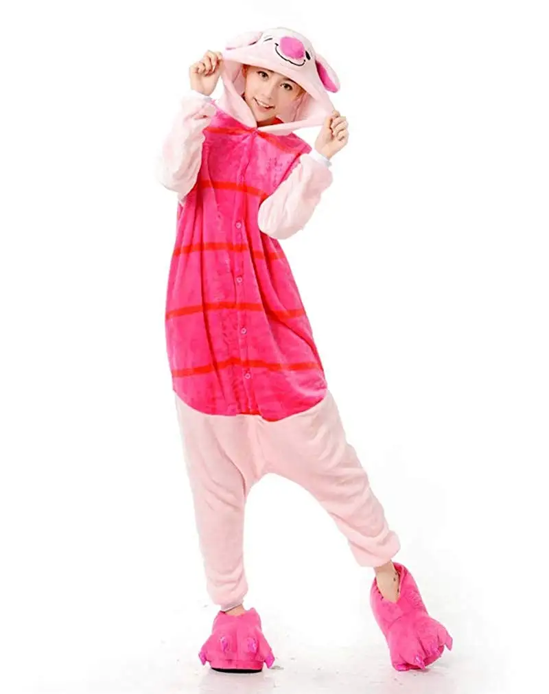 Lazutom Unisex Adult One Piece Cosplay Flannel Pajamas Onesie Christmas Halloween Onepiece Costume |