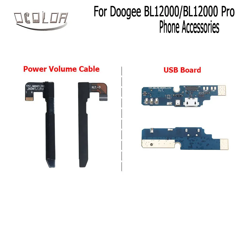 Ocolor Для Doogee BL12000 Pro USB плата кнопка питания громкости гибкий кабель Аксессуары для