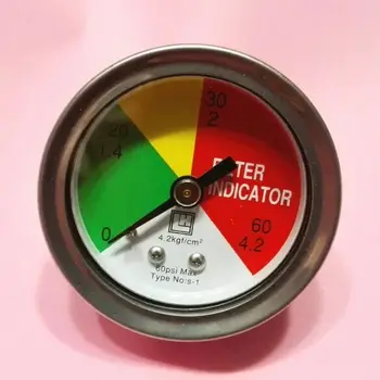 

The diameter of LH back pressure gauge is 40mm 0-4.2kgf/cm2 60psi