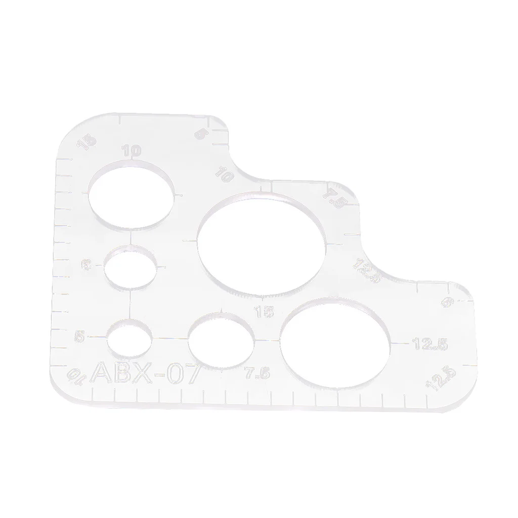 1 Piece Acrylic Circle Corner Template Board DIY Hole Making Tool Hand Craft