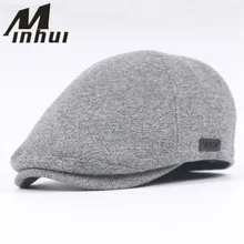 Minhui, новинка, мужская шапка, Boina, береты, шапка s, зимний стиль, хлопковые шапки для мужчин, теплый берет, шапка на плоской подошве
