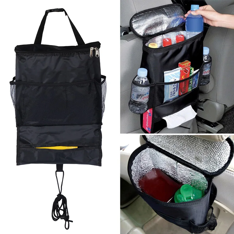 Car Seat Bag Storage Multi Pocket Organizer Car Seat Back Bag in