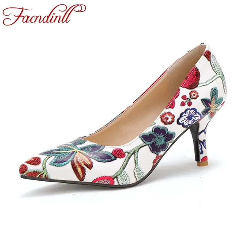 

FACNDINLL brand shoes woman high heels pumps 7cm heels women dress shoes super thin heels party wedding office lady shoes pumps