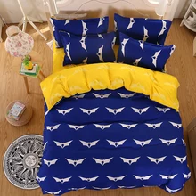 Nouveau Ensemble de Literie Doux Polyester Chauve-Souris Conception Draps Housse de Couette Plat Couvre-lit Ensembles Home Textile Juegos de Sabanas En Gros