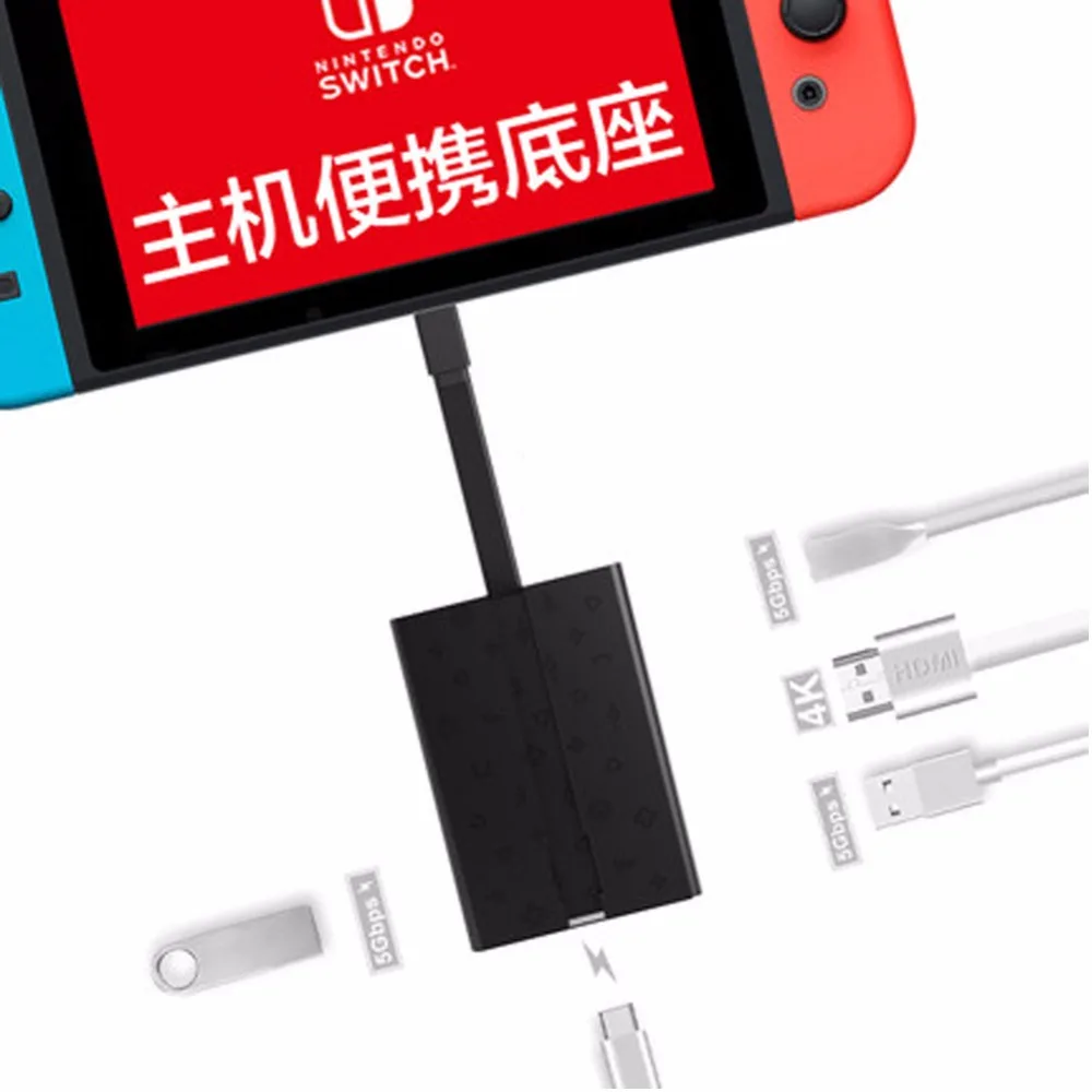 

USB Type C Hub HDMI USB C Adapter USB C Hub HDMI 4K*2K@60Hz Pass Through Charging for Nintendo Switch Macbook Samsung S8/S8+