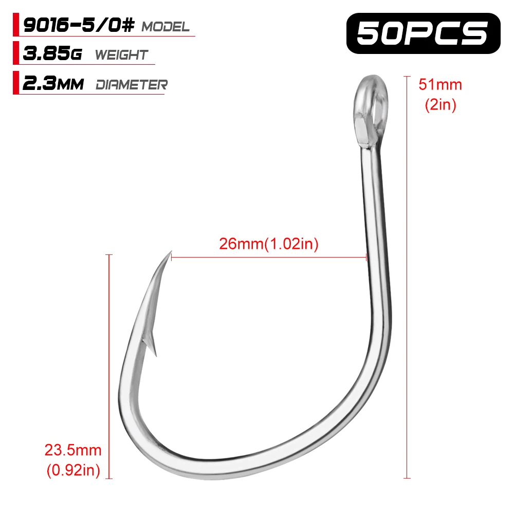 50 шт./лот рыболовный крючок в соленой воде матовый оловянный одиночный крючок 1/0#-2/0#-3/0#-4/0#-5/0# Высокоуглеродистая сталь рыболовный крючок высокопрочные крючки - Цвет: Size 5 0