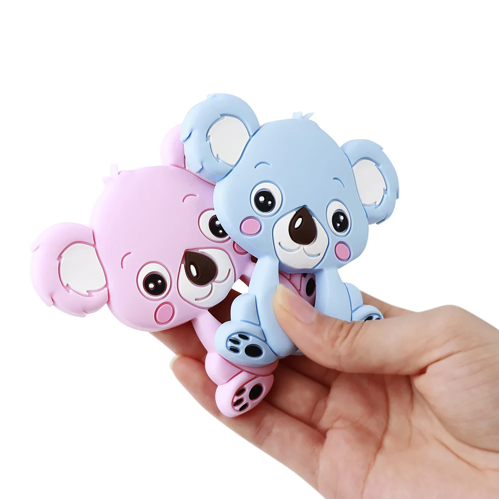 BPA Free Koala Baby Teether Silicone Beads For DIY Teething Necklace Gift Nurs Accessories Food Grade Silicone Teether Rodents