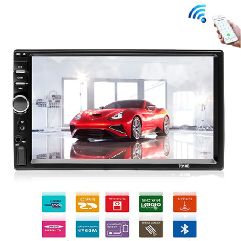 

Car radio 7" HD Player MP5 Touch Screen Digital Display Bluetooth Multimedia USB 2 din Autoradio Car Backup Monitor camera