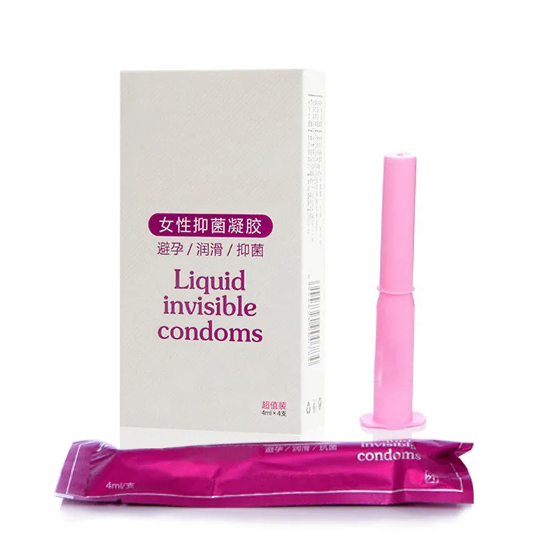 4 Pcs Box Liquid Invisible Condoms For Women Used As Lubricant And Cleaner Female Sex Toy Adult
