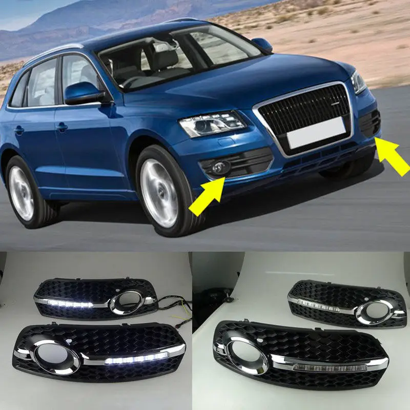 

2pcs White LED Daytime Running Lights DRL Fog Lamp for Audi Q5 2009-2012 AB