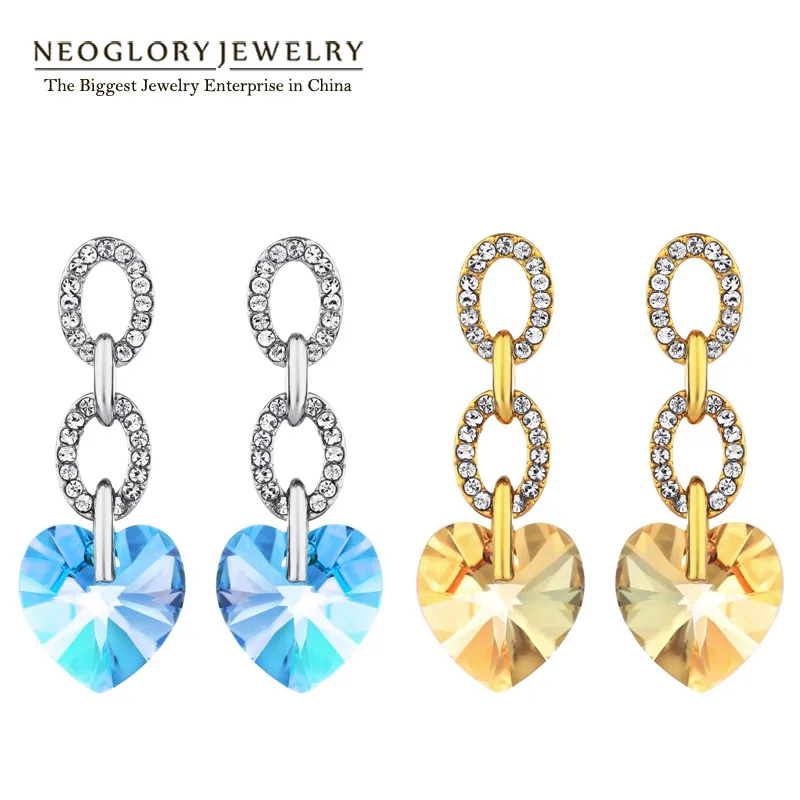 Neoglory австрийские кристаллы ювелирные изделия подвеска в форме сердца оптовая