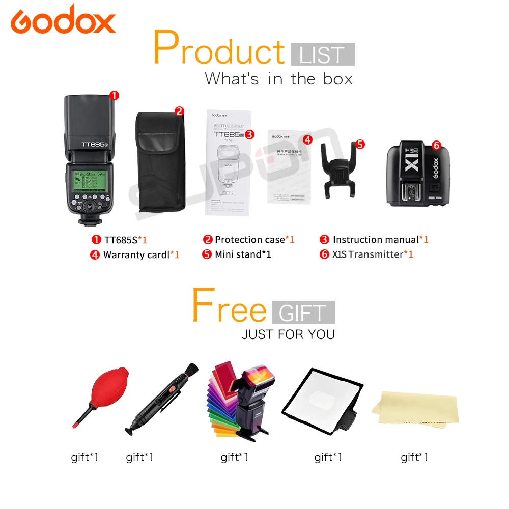 Godox TT685S TT685 2 4 г HSS 1/8000 s ttl Камера Flash + X1T S триггера для sony A77II A7RII a7R A99 A58 A6500 A6000 A6300