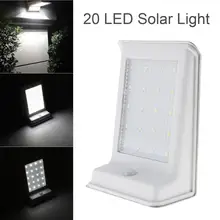 Прочный водонепроницаемый 20 светодиодный светильник на солнечной энергии для наружной безопасности с датчиком движения PIR