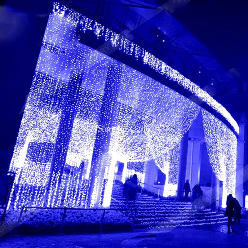6x1,5 м светодиодный гирлянда-сосулька для занавесок светодиодный Сказочный Рождественский праздничный свет наружные/Комнатные гирлянды для украшения свадебного центра