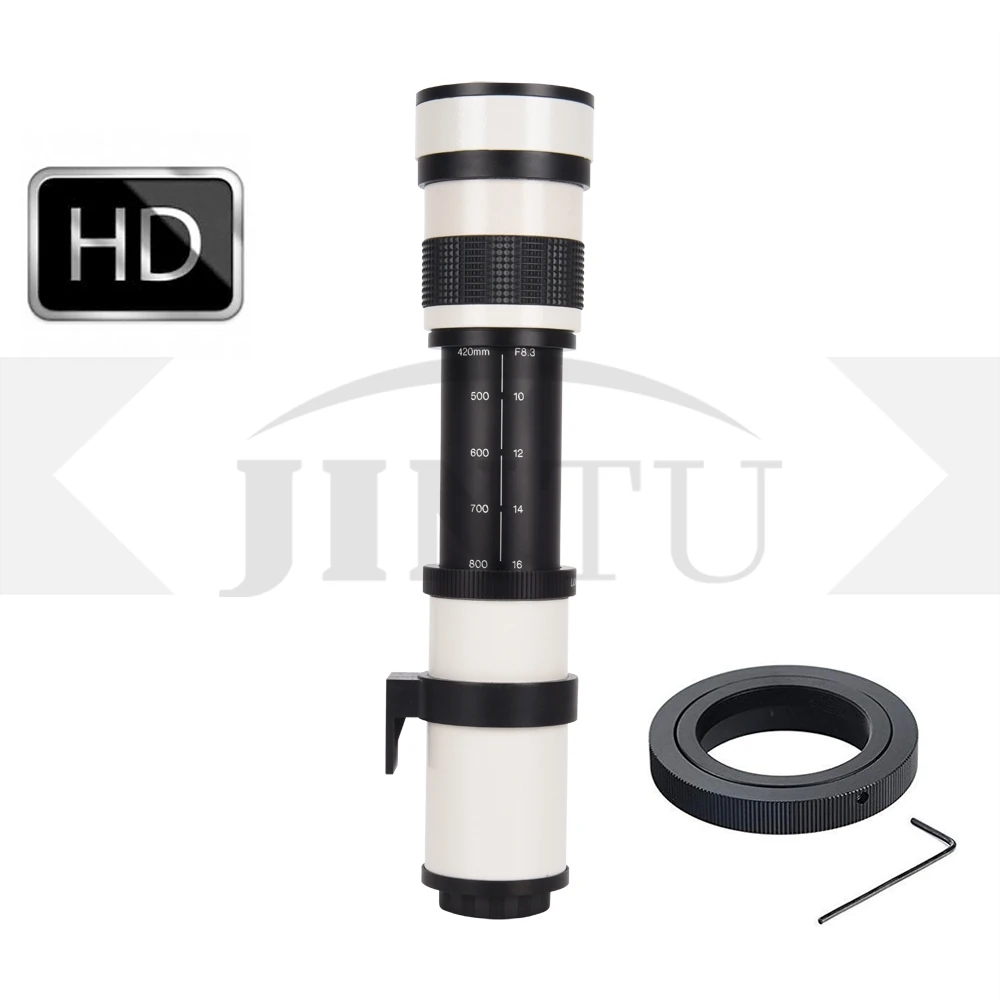 JINTU белый 420 800mm F/8 3 MF телеобъектив W/набор чистящих средств для ухода за Pentax K