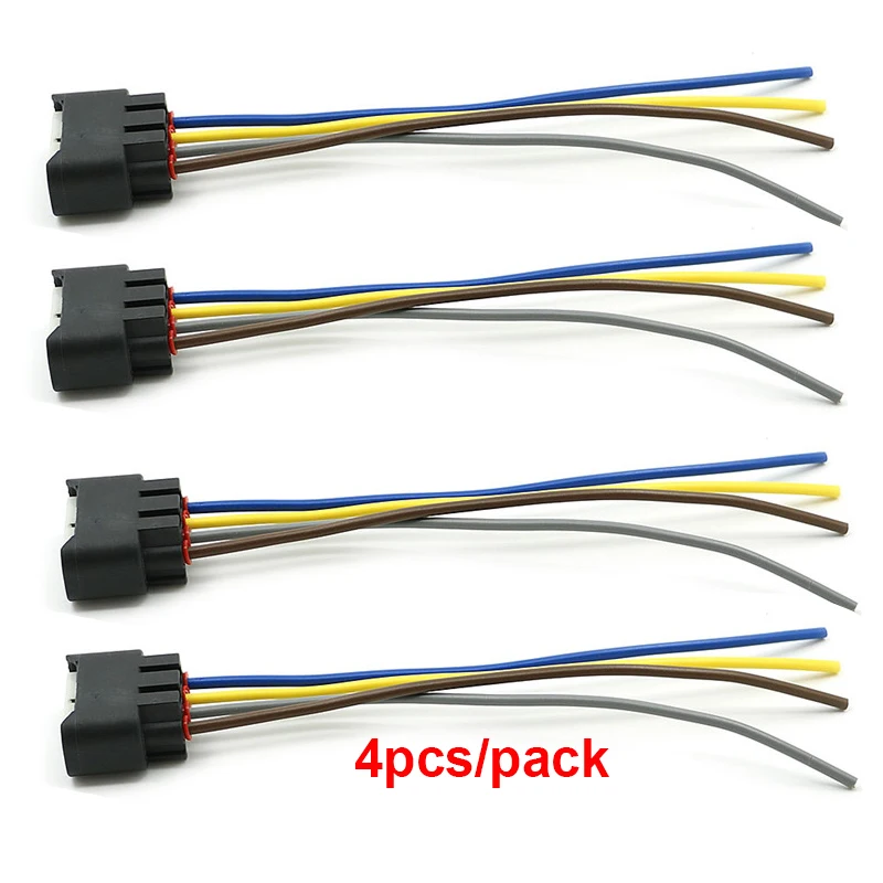 

4x Car Connector Plug Harness Ignition Coil 4-way Female 90980-11885 replace for Toyota Camry 02-10 Camry 00-10 Matrix 03-10