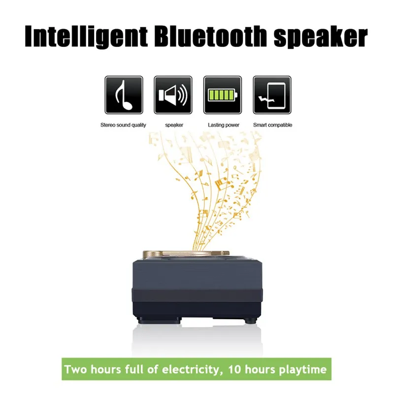 Портативный 1200 мАч умный Bluetooth 5 0 динамик Интеллектуальный Ретро
