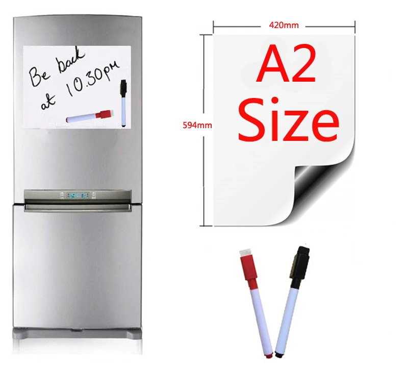 

A2 Size 420x594mm Magnetic Whiteboard Fridge Magnets Presentation Boards Home Kitchen Message Boards Writing Sticker 2pen