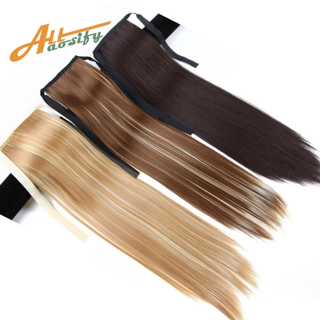 Best Price Allaosify Synthetic Pony Tail Heat Resistant Fake Hair Extensions Hair 22'' Long Straight Ponytails Clip In Ponytail Drawstring Best Price Allaosify Synthetic Pony Tail Heat Resistant Fake Hair Extensions Hair 22'' Long Straight Ponytails Clip In Ponytail Drawstring