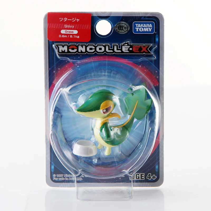 Takara Tomy Pokemon Moncolle-EX Sun Moon 4 см мини-игрушка Коллекция фигурка Snivy Новинка 975960 |